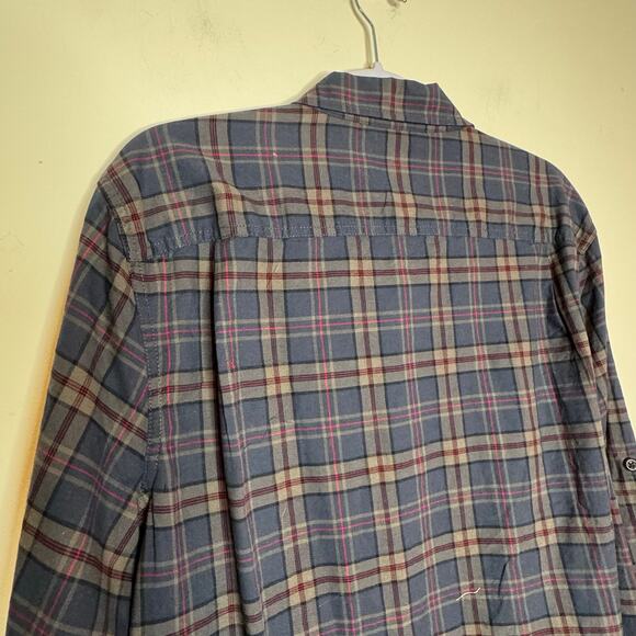 Alesbury Long Sleeve Button Up Flannel Shirt Blue Plaid Cotton Men’s Large NWOT - Picture 6 of 9